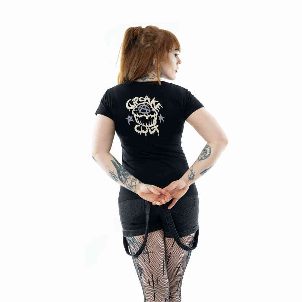 Cupcake Cult - Moon Plushie Ladies Tshirt - Black